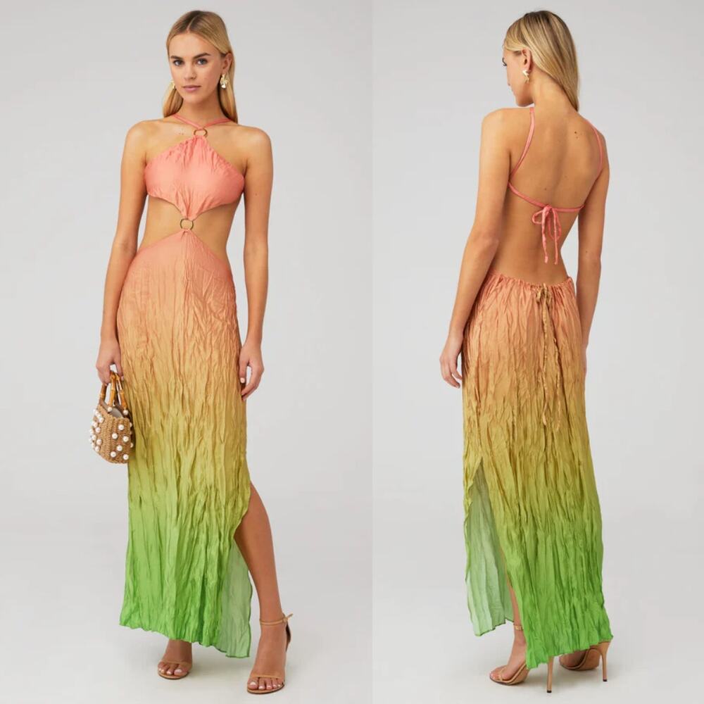 Baobab Collection Orange and Green Maxi Dress - Picture 16 of 16